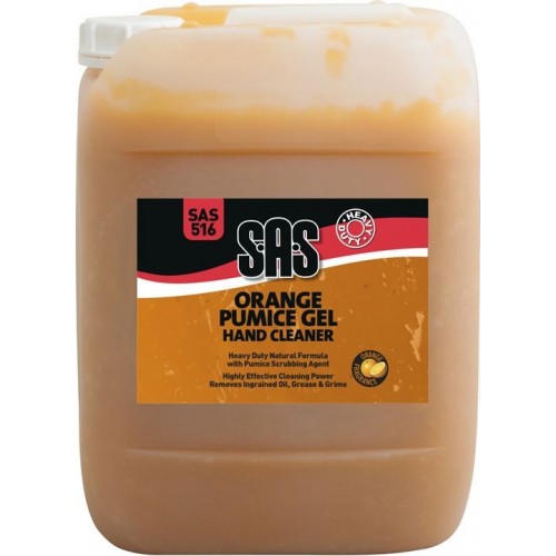 S.A.S Orange Pumice Gel Hand Cleaner - Heavy Duty - 10 Litre S.A.S Orange Pumice Gel Hand Cleaner - Heavy Duty - 10 Litre